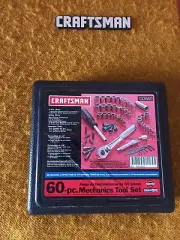 NOS Craftsman 33560 - 60pc Metric & SAE Socket Set 1/4" 3/8" MADE IN USA