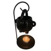 Hanging Cauldron Wax Burner Witches Witchcraft Home Yoga Room Meditation Decor