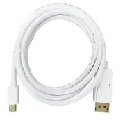 2m DisplayPort to Mini DisplayPort Cable 4K Ultra HD Monitors Male to Male White