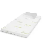 MEMORY FOAM PILLOW+8cm Memory Foam Mattress Topper with Bamboo Cover - Single Size