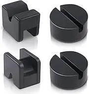 4 Packs Floor Jack Pad Adapter for Jack Stands 2-3 Ton Universal Heavy Duty Rubber Jack Disk Pads Slotted Frame Rail Pinch Welds Protector for Lifting Car