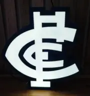 AFL Light Box - Carlton Blues - LED Lights with on/off switch.