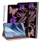 Case for Galaxy Tab S10 Plus/ S9 Plus/ S9 FE Plus 12.4 Purple Butterfly