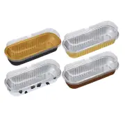 Mini Cake Pan 20pcs Aluminum Foil Mini Loaf Pans With Lids Non-Stick Baking Tins
