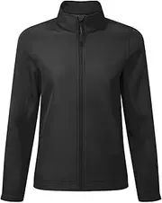 [Premier] Womens/Ladies Windchecker Recycled Printable Soft Shell Jacket (UK Size: XL) (Black)