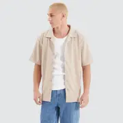 [Nomadic Paradise] Baroque Cropped Resort Shirt Sand M