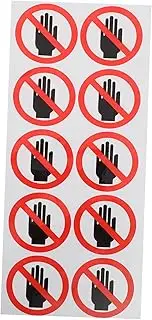Warning Sign Stickers Safety Sign Warning Do Not Touch Sign Warning Label Sticker Warning Sign Label Caution Sticker Sliding Surface Waterproof Self-Adhesive Stickers Black