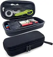 Pencil Case, EVA Pencil Case, Hard Shell with 2 Layers, Large Capacity, Simple Stationery Pouch for Students and Workers with Hand Strap