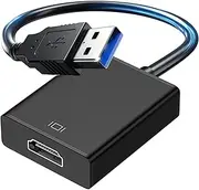 USB to HDMI Adapter, USB 3.0/2.0 to HDMI Converter 1080P HD with Audio Output - Multi Monitor Converter for PC/Laptop/Projector/HDTV - Compatible with Windows XP/7/8/8.1/10/11