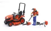 New-Ray 1/18 Kubota BX2670 Lawn Tractor with Figure & Accessories SS-33453