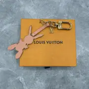 NWT LOUIS VUITTON Jeff Koons Pink Key Ring Rabbit Bag Charm Keychain