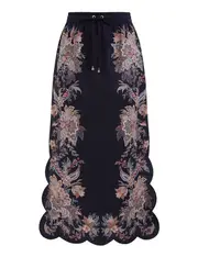 [ZIMMERMANN] Rhiannon Scallop Midi Skirt