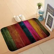 Bath Mat Non-Slip Absorbent Soft Mat,Solid Wood Floor Printing pad,Suitable for Bathroom Living Room Kitchen Bedroom,40 * 60cm,5