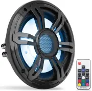 PyleUsa 10” Slim Marine Subwoofer - 400W 4 Ohm Waterproof Car 10 Inch, Black