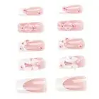 Press on Nails Length Flase Nails Pink Artificial Nails Finger DIY Craft