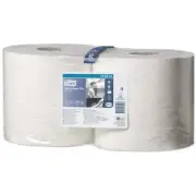 TORK 2 Ply Premium Wiping Paper Plus - White - 2 x 255m Combi Rolls 130041 [AU]