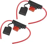 uxcell DC 12V 10 Gauge Car in Line ATC Blade Style Inline Fuse Holder with 50A Large Fuse