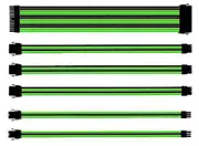 Cooler Master CMA-SEST16GRBK1-GL Sleeved Extension Cable Kit- Green/Black, 30cm