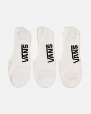 [VANS] Vans Classic Super No Show Socks 6.5 3 Pack White - Size 6H-9 6H-9 White