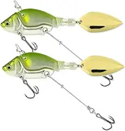 2 Pcs 13.6g 4.4cm Jigs Sinking Metal Vibration Bait Spinner Spoon Fishing Bait Trout Winter Fishing Hard Baits Tackle Sinking Lures