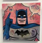 “Vintage Batman No. 7” Dr. Smash Pop Art Surrealism Original Painting Rare