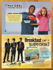 2008 Breakfast Breaks/Jonas Brothers Print Ad/Poster 00s Kid Cereal Promo Art