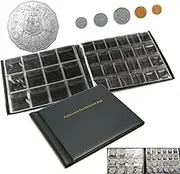 2PCS 180 Pocket Coin Collection Book Can Fits 50 Cents Australia Holder Album Collectors Collector Albums Australian Coins Display Storage Sleeves Organizer Money Currency