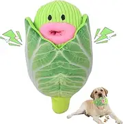Puzzle Squeaky Dog Toys - iZiv Interactive Puppy Vegetable Plush Snuffle Toy, Food Leakage Dog Chew Toys, Dog Training Toy for Small/Medium Dogs, Treat Dispensing Game(Cabbage)