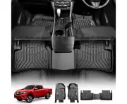 X-CAR Floor Mats for Mazda BT-50 2011-2020 Heavy Duty 3D All-Weather TPE Carpet Liner