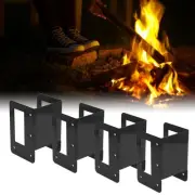 4 Firewood Storage Racks Adjustable Powder-coated Steel Firewood Storage Racks
