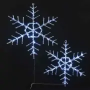 National Tree Company LED Snowflakes Set of 2 Lights 24in & 20in