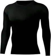 [RINCS Essentials] Compression Base Layers – Athletic Underwear Shirt Tights, Moisture Wicking Thermal Power Innerwear Top, Breathable Quick Dry Long Sleeve Body Fit, Running Gym Training Fitness -no 6