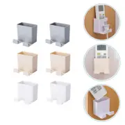 6 PCS Remote Control Storage Box Office Wall Mounted Mobile Phone Holder