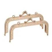 Metal Purse Frames, 5.9" 2Pcs Kiss Lock Clasp Frame for Coin Purses DIY, Gold