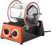 Rotary Tumbler Surface Horizontal Polisher Mini Jewelry Drum Polishing Machine w/ 0-60 Minutes Timer Finishing Tool