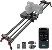 NEEWER 31.5"/80cm Motorized Camera Slider, App Wireless Control Carbon Fiber Dol