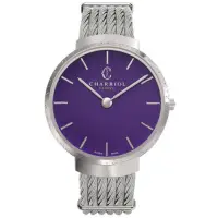 在飛比找Yahoo奇摩購物中心優惠-CHARRIOL 夏利豪 Slim系列 不鏽鋼經典紫鋼索腕錶