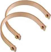 Mikinona 2 Sets Ergonomic Teapot Handles Replacement Wooden Kettle Grips for Easy Use Wear Resistant Design for Teapots and Handbags