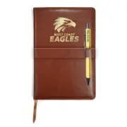 West Coast Eagles AFL PU Leather Notebook and Pen Gift Pack