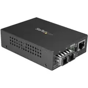 StarTech.com Transceiver/Media Converter - TAA Compliant - 2 Port(s) - 1 x Network (RJ-45) - 1 x SC - Duplex SC Port - Twisted P