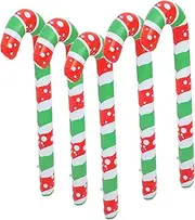 Hohopeti 5pcs Giant Inflatable Candy Cane Xmas Inflatables Jumbo Candy Canes Christmas Inflatable Canes Outdoor Xmas Decorations Balloons Inflatable Candy Canes PVC Props Vacation Printing