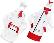 ETHZZLE Unique Christmas Wine Carrier Set of 2 Decorative Bottle Sleeves for Christmas
