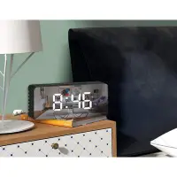 在飛比找Yahoo!奇摩拍賣優惠-1513~第二代升級版 LED鬧鐘 溫度版 光控 鬧鈴 貪睡