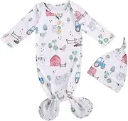 [CIYCUIT] Knotted Baby Gowns Newborn Coming Home from Hospital Outfit