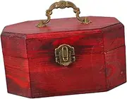 MUSISALY Vintage Wooden Storage Box Retro Style Small Wooden Tea Storage Case for Kitchen Office Craft Room
