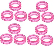 20pcs Hairdressing Scissors Ring Finger Scissors Barber Scissor Rings Pet Scissor Ring Grooming Shear Finger Ring Pet Shear Inserts Hair Cutting Thumb Inserts Pink Silica Gel