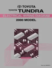 2000 Toyota Tundra Wiring Diagrams Schematics Layout Factory OEM