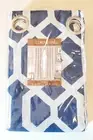 Elrene Grayson Trellis Indigo Blue Room Darkening Window Curtain Panel, 52"x84"
