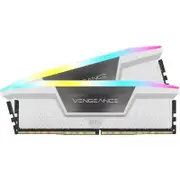 Corsair CMH32GX5M2B5600C36W VENGEANCE RGB 32GB (2x16GB) DDR5 DRAM 5600MHz C36 Memory Kit - White