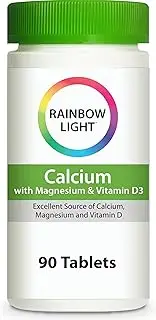 Rainbow Light - Food-Based Calcium - Supports Bone Density, Muscle Relaxation, and Calcium Absorption - 90 Tablets